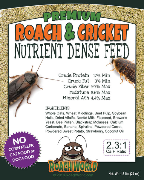 dubialicious premium roach & cricket chow